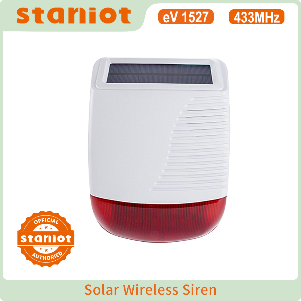 Outdoor Lighting Wireless - Staniot Wireless Outdoor Solar Strobe Sirene