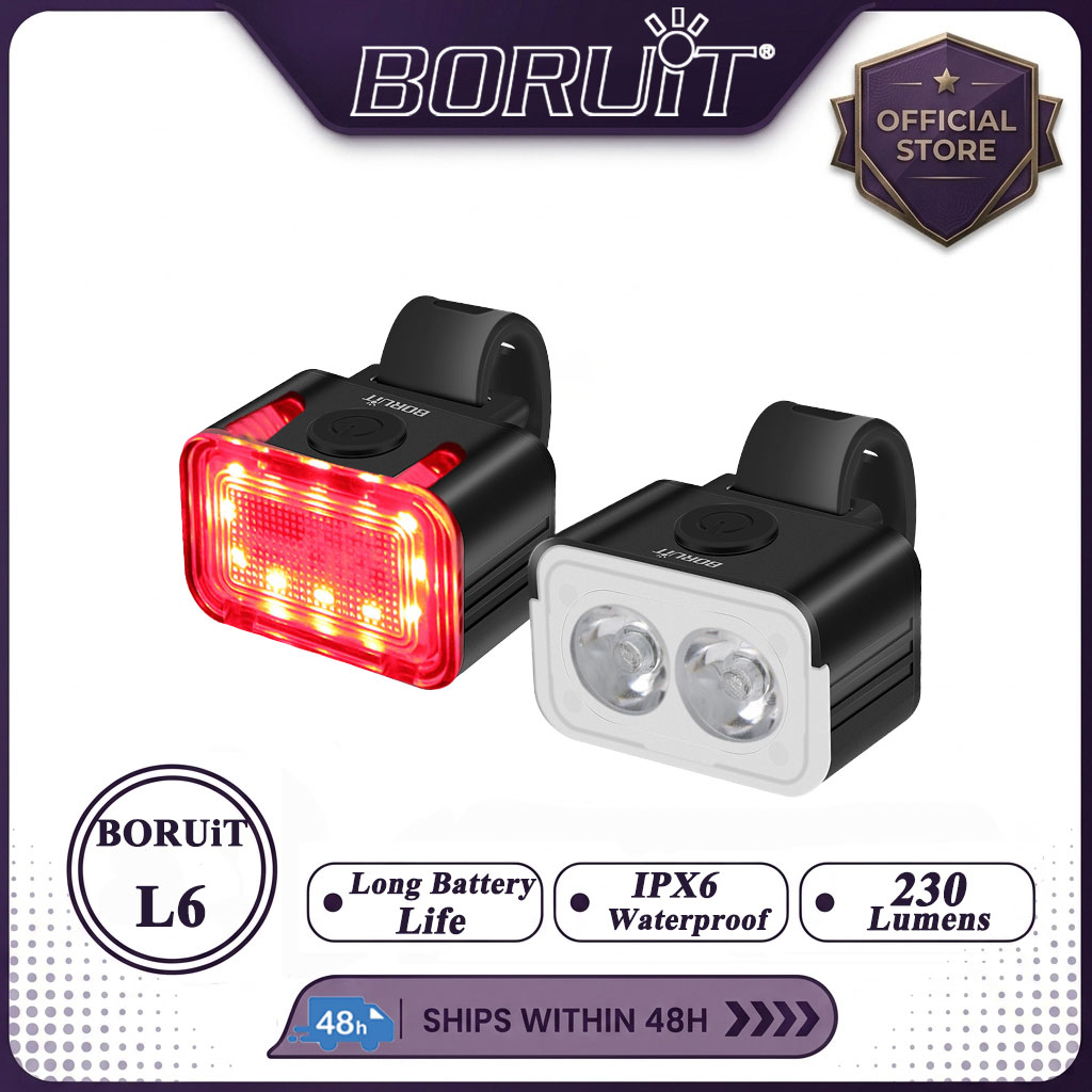 Outdoor Lighting Black - BORUiT BK12 700LM LED Powerbank Fahrradlicht
