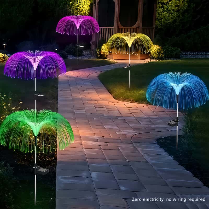 5 Stück Solar-Quallen-LED-Lich – Outdoor Lighting Pathway Bewertung und Preis