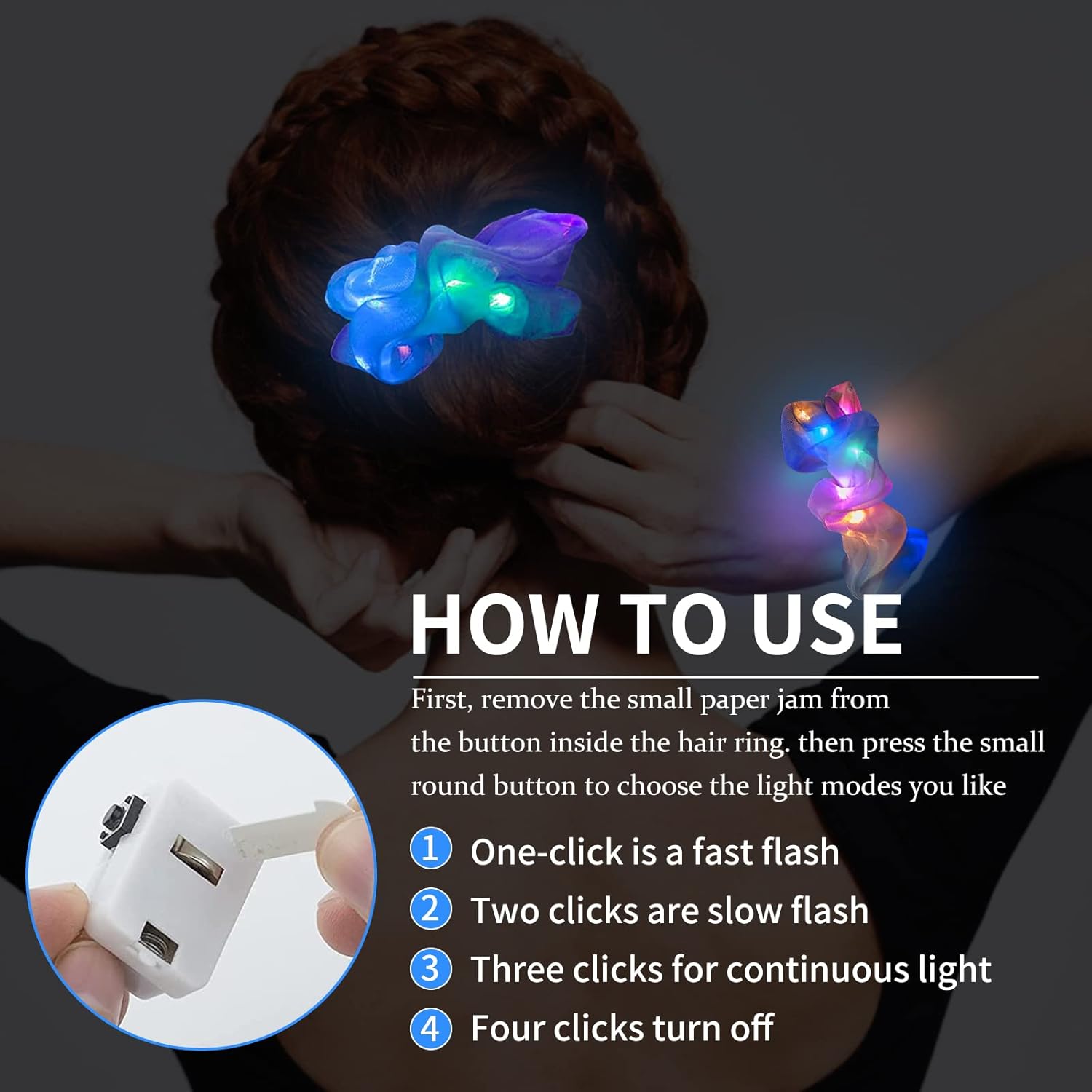 6 Stück LED-Scrunchies, Haarbä – Outdoor Lighting Effects Bewertung und Preis