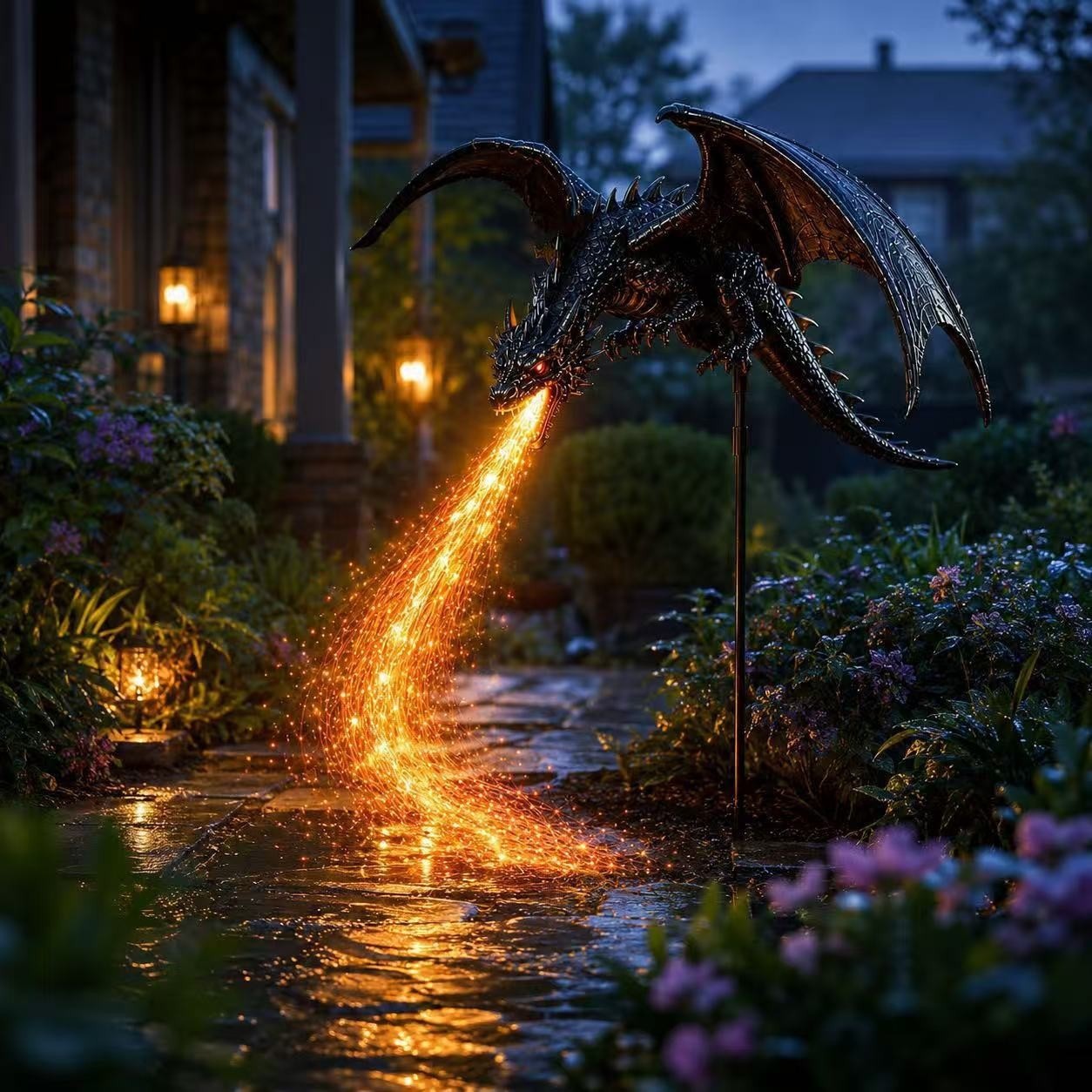 Solar-Drachen-Feuer-Gartenleuc – Outdoor Lighting Pathway Bewertung und Preis