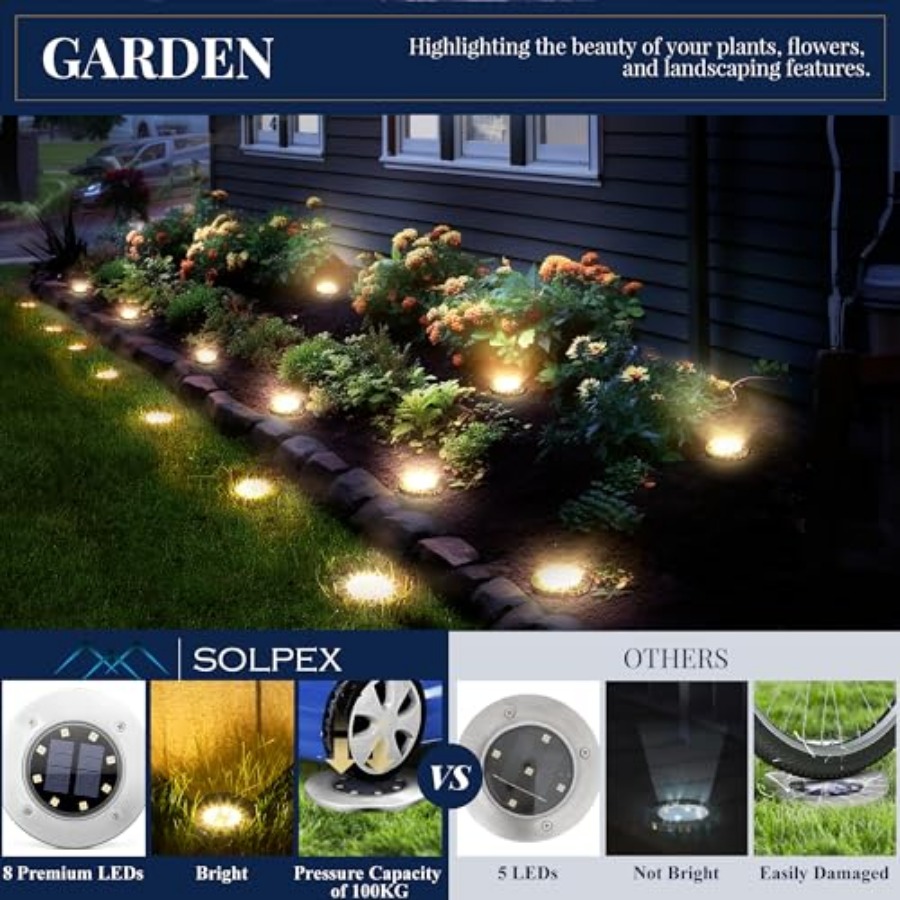 Solar-Bodenleuchten, Solar-Auß – Outdoor Lighting Waterproof Bewertung und Preis